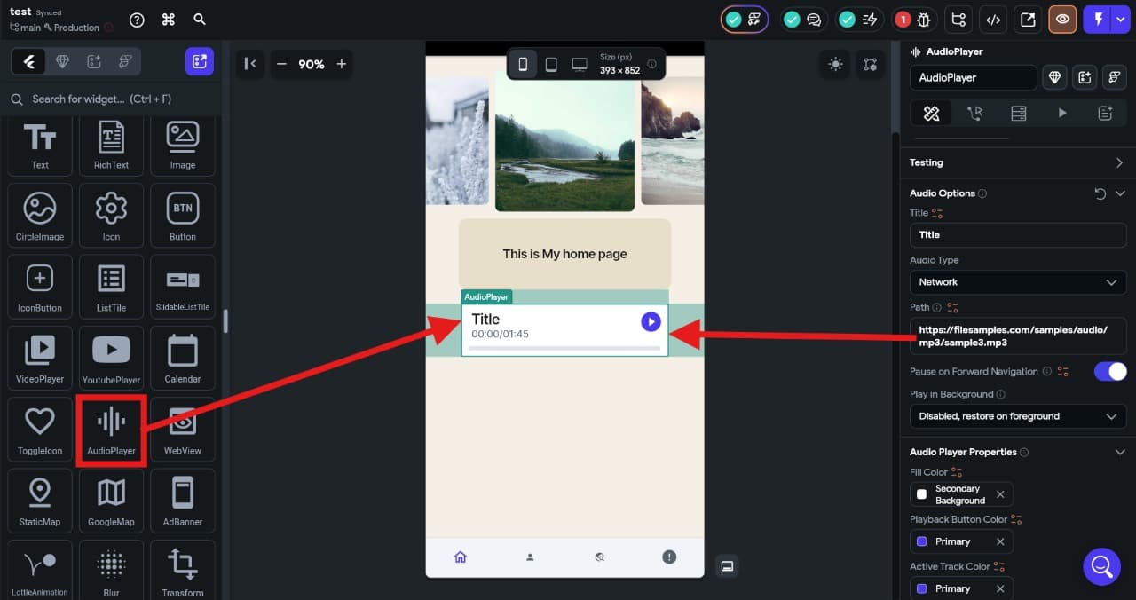 Music Player Example